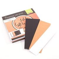 Florence • labelblok 216g wit zwart kraft 135x - thumbnail