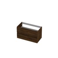INK - Onderkast 2 Laden Greeploos met Houten Keerlijst - 900x450x520 Mm - Koper Eiken - thumbnail
