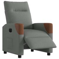 Fauteuil elektrisch verstelbaar stof donkergrijs - thumbnail