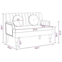 Bankje met kussens 113x64,5x75,5 cm stof donkergroen - thumbnail