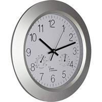 EUROTIME 56004 Wandklok Zendergestuurd 34 cm x 5 cm Zilver - thumbnail