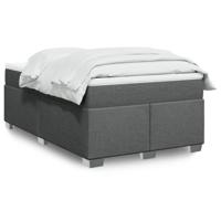 Boxspring met matras stof donkergrijs 120x200 cm - thumbnail
