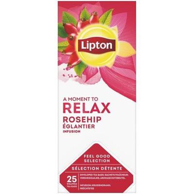 Lipton thee, rozebottel, pak van 25 zakjes Lipton thee, rozebottel, pak van 25 zakjes