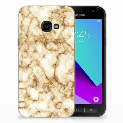 Samsung Galaxy Xcover 4 | Xcover 4s | TPU | Siliconen hoesje | Marmer Goud