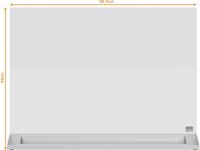 Desktop glasbord Nobo vrijstaand magnetisch 58,5x44,7cm - thumbnail