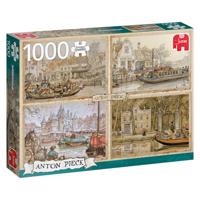 Premium Collection Anton Pieck, Boten in de gracht 1000 stukjes - thumbnail