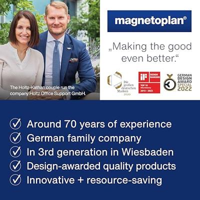 magnetoplan Magneet (Ø x h) 34 mm x 13 mm Rond Blauw 10 stuk(s) 1660003