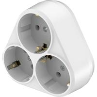 Stopcontact Splitter - Verdeelstekker - Brinton - 3 Stopcontacten - Randaarde - Wit - thumbnail