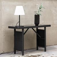 Nohr Outdoor Sidetable 'Davinia' Wicker, 120cm, kleur Zwart - thumbnail