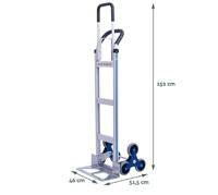 Steekwagen voor trappen aluminium, tot 150 kg draagvermogen - thumbnail