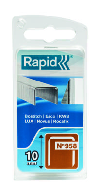 Rapid Nr. 958 dundraadnieten 10 mm, 1.600 stuks - 40109543 - 40109543 Rapid Nr. 958 dundraadnieten 10 mm, 1.600 stuks - 40109543 - 40109543