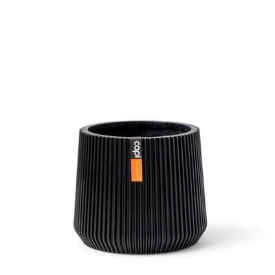 Sandbag Groove H8.7 cm zwart bloembpot Capi Europe - Capi europe