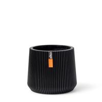Sandbag Groove H8.7 cm zwart bloembpot Capi Europe - Capi europe - thumbnail