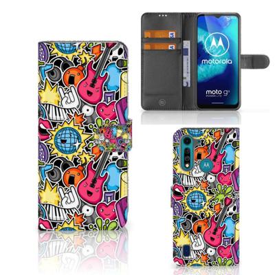 Motorola G8 Power Lite | Wallet Case | met Pasjes | Punk Rock
