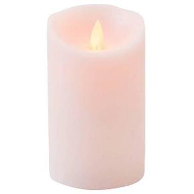 Batterijverlichting LED kaarsen wax rustiek 7,5x12,5 cm roze Anna's Collection - Annas collection
