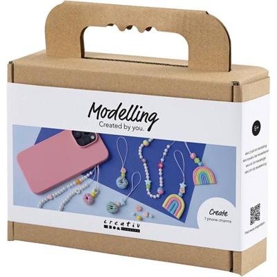 Creativ Company Mini hobbyset boetseren, mobiele bedel, diverse kleuren, 1 doos