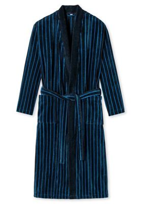 Badjas Schiesser donkerblauw velours