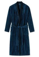 Badjas Schiesser donkerblauw velours - thumbnail