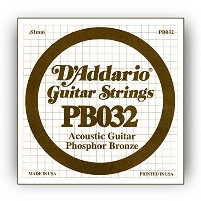 D'Addario PB032 losse snaar voor akoestische westerngitaar D'Addario PB032 losse snaar voor akoestische westerngitaar