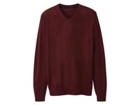 esmara Men Heren trui met merinowol (Bordeaux, XL) - thumbnail