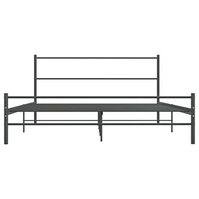 VidaXL Bedframe zonder matras metaal grijs 140x200 cm