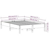 Bedframe massief grenenhout wasbruin 140x190 cm - thumbnail