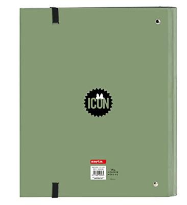 Ringmap Minnie Mouse Mint shadow Militair groen (27 x 32 x 3.5 cm)