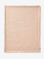 Deken van katoengaas en imitatiebont LOVELY LÉO roze, bedrukt - thumbnail