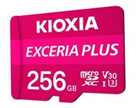 Kioxia EXCERIA PLUS microSDXC-kaart 256 GB A1 Application Performance Class, UHS-I, v30 Video Speed Class A1-vermogensstandaard, Schokbestendig, Waterdicht - thumbnail