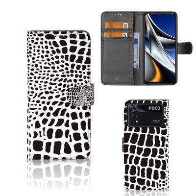 Xiaomi Poco X4 Pro 5G | Telefoonhoesje | Met pasjeshouder | Slangenprint