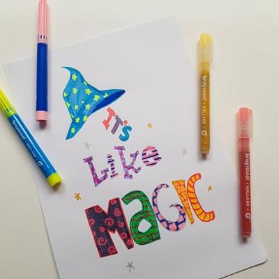 Bruynzeel 6 Glitter viltstiften Bruynzeel 6 Glitter viltstiften