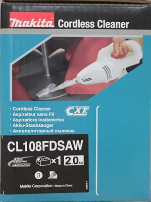 Makita Makita CXT CL108FDSAW - Staubsauger - Stange kurz/Handgerät (2-in-1) CL108FDSAW Accu-handstofzuiger Incl. lader