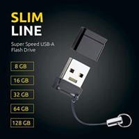 Intenso Slim Line USB-stick 128 GB Zwart 3532491 USB-A 3.2 Gen 1 - thumbnail