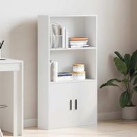 Boekenkast 60x24x120 cm bewerkt hout wit - thumbnail