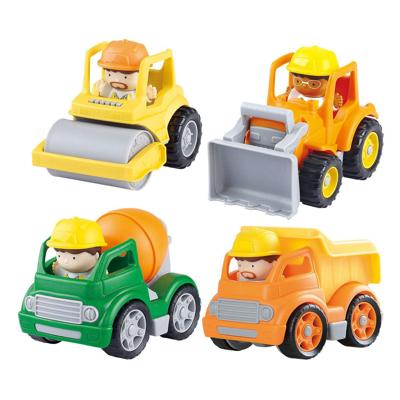 Play mini constructie voertuigen met figuren speelset, 8dlg.