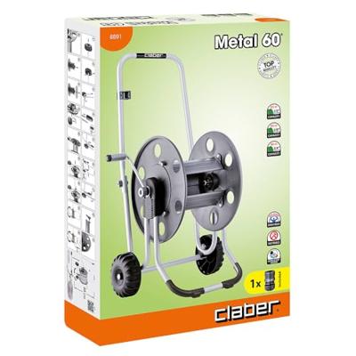 Claber Haspel Metal 60 - Duurzame Metalen Tuinslanghouder, 85m, Eenvoudige Montage