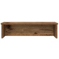 Keukenrek stapelbaar 60x15x16 cm bewerkt hout oud houtkleurig - thumbnail