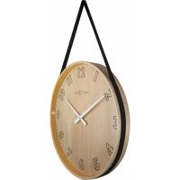 NeXtime - NeXtime - Wandklok - 40 cm - Hout - Zwart - 'Loop Big' - thumbnail