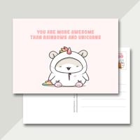 CutieSquad Ansichtkaart - Rainbows & Unicorns (LIMITED!) - thumbnail