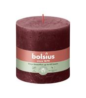 Bolsius kaars rustiek 10x10 cm velvet red - thumbnail