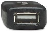 Manhattan 150248 USB-kabel USB 2.0 USB-A stekker, USB-A bus 10.00 m Zwart - thumbnail