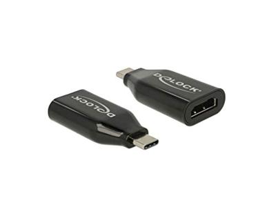 DeLOCK usb-c male > hdmi female 4k 60 hz adapter (zwart)