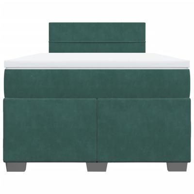 Boxspring met matras fluweel donkergroen 120x200 cm - thumbnail