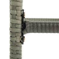 Barkrukken 6 st met kussens poly rattan grijs - thumbnail