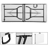 Buffettafel Tuintafel Wit Kunststof 220x70x72cm Opvouwbaar - thumbnail