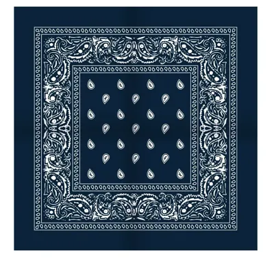 Boerenzakdoek Rain drop 54x54 - Rode zakdoek - 54 - Blauw - 54