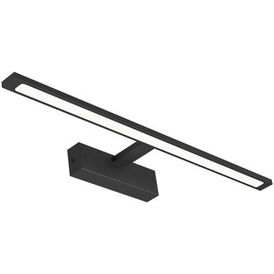 LED Spiegellamp - Brinton Armin - 12W 900lm - Aanpasbare Lichtkleur CCT - IP44 - Rechthoek - Zwart