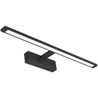 LED Spiegellamp - Brinton Armin - 12W 900lm - Aanpasbare Lichtkleur CCT - IP44 - Rechthoek - Zwart - thumbnail
