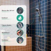 hansgrohe Activera S doucheset 95 - 2jet - EcoSmart unica - met glijstang 65cm - chroom 28044000 - thumbnail