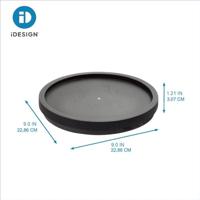 iDesign - Lazy Susan Draaiplateau, 23 cm, Paulownia Hout, Zwart - iDes - thumbnail